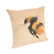 Load image into Gallery viewer, * BUMBLEBEE WATERCOLOUR EFFECT CUSHION COVER *