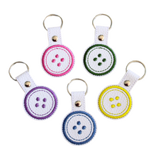 Load image into Gallery viewer, Button keyfob collection of five different colours