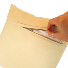 Load image into Gallery viewer, Cushion reverse in barley with zip opening