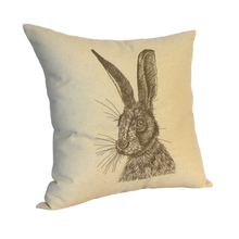 Load image into Gallery viewer, Embroidered Hare cushion