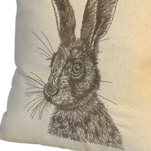 Load image into Gallery viewer, Embroidered hare close up of stitching