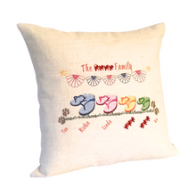 Load image into Gallery viewer, Flip flops personalised family cushion