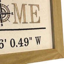 Load image into Gallery viewer, HOME COMPASS GPS EMBROIDERED ART