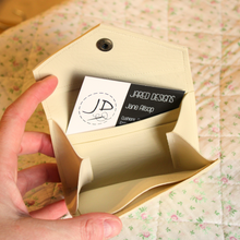 Load image into Gallery viewer, Light cream faux leather purse with card slots
