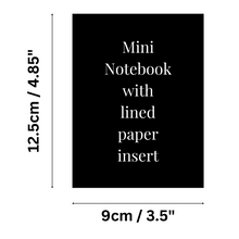 Load image into Gallery viewer, Mini notebook cover dimensions