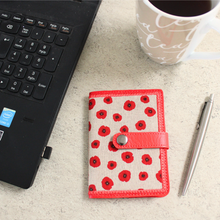 Load image into Gallery viewer, Poppy mini notebook on a desk with a laptop, pen and cup