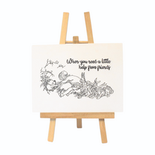 Load image into Gallery viewer, Pooh and friends embroidered art on an easel