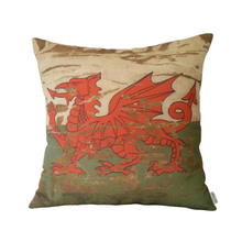 Load image into Gallery viewer, Stonewashed Welsh Dragon cushion