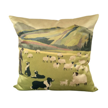 Load image into Gallery viewer, Welsh Hillside sheep farmer cushion