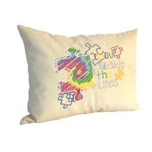 Load image into Gallery viewer, Autism Jigsaw Cushion left angle view