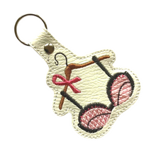 Load image into Gallery viewer, CANCER RIBBON BRA KEY FOB