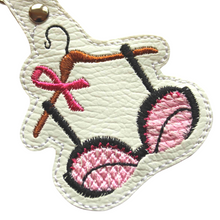 Load image into Gallery viewer, CANCER RIBBON BRA KEY FOB