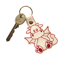 Load image into Gallery viewer, Baby Dragon key fob with key
