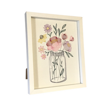 Load image into Gallery viewer, Embroidered Floral Bouquet Artwork left view