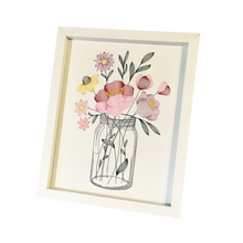 Load image into Gallery viewer, Embroidered Floral Bouquet Artwork right view