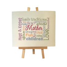 Load image into Gallery viewer, Embroidered A=Word Art without frame on easel