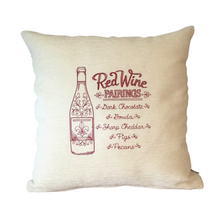 Load image into Gallery viewer, Red wine pairings cushion