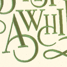 Load image into Gallery viewer, Stay Awhile Cushion close up of stitching