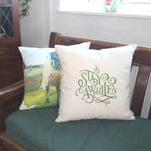 Load image into Gallery viewer, Stay Awhile Cushion on hallway bench