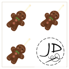 Load image into Gallery viewer, Set of three gingerbread men decorations