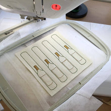 Load image into Gallery viewer, Wine Bottle key fobs stitched