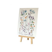 Load image into Gallery viewer, Scandi floral embroidered art