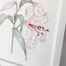 Load image into Gallery viewer, Embroidered Lily Artwork close up 1