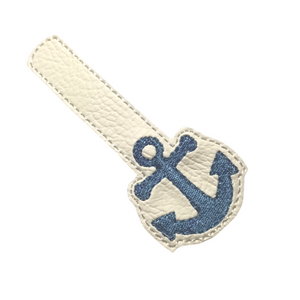 Anchor keyfob cut out ready for finishing with metal rivet and split ring
