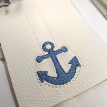 Load image into Gallery viewer, Anchor keyfob stitching completed

