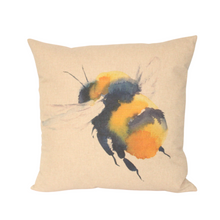 Load image into Gallery viewer, * BUMBLEBEE WATERCOLOUR EFFECT CUSHION COVER *

