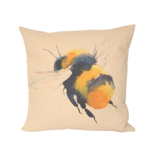 Load image into Gallery viewer, BUMBLEBEE WATERCOLOUR EFFECT CUSHION COVER
