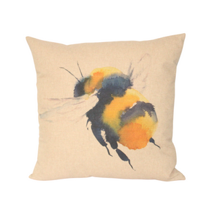 * BUMBLEBEE WATERCOLOUR EFFECT CUSHION COVER *
