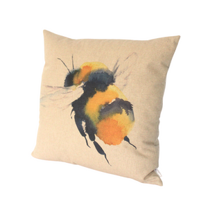 * BUMBLEBEE WATERCOLOUR EFFECT CUSHION COVER *