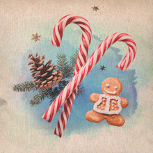 Load image into Gallery viewer, Candy Cane cushion close up
