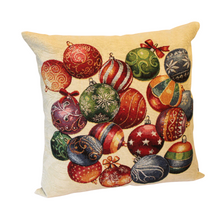 Load image into Gallery viewer, Christmas Baubles Cushion left side view
