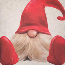 Load image into Gallery viewer, Christmas Gonk cushion red outfit close up
