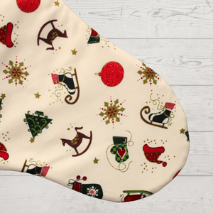 Christmas motifs stocking fabric