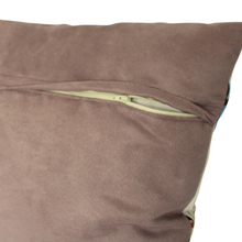 Load image into Gallery viewer, Cushion reverse in mauve lilac faux suede with zip opening

