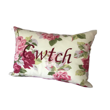 Load image into Gallery viewer, Cwtch cushion in Laura Ashley pink floral right side view
