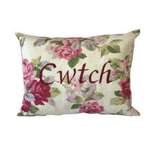 Load image into Gallery viewer, Cwtch cushion in Laura Ashley pink floral
