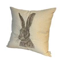 Load image into Gallery viewer, Embroidered Hare cushion cover
