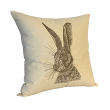 Load image into Gallery viewer, Embroidered Hare cushion
