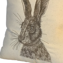 Load image into Gallery viewer, Embroidered hare close up of stitching
