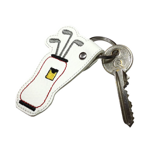 Golf bag keyfob with key