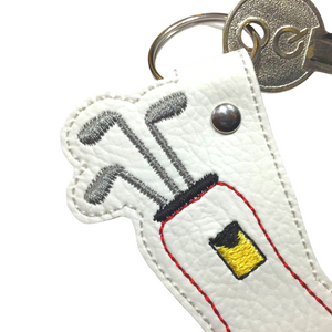 Golf bag keyfob close up