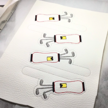 Load image into Gallery viewer, Golf bag keyfobs completed stitching
