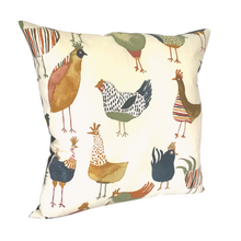 Load image into Gallery viewer, Harriet Hen cushion left side view
