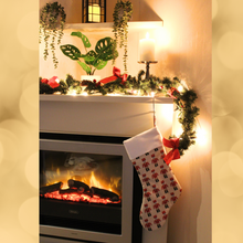 Load image into Gallery viewer, Nutcracker Christmas Stocking hanging over a fireplace
