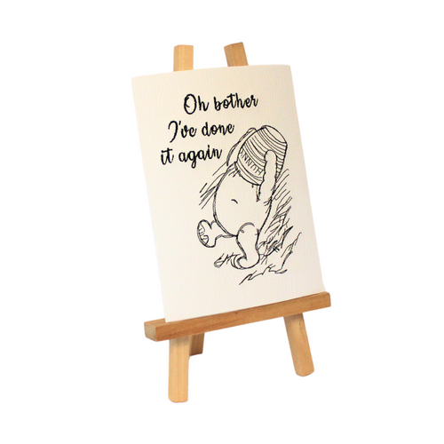 Oh Bother Pooh embroidered art