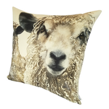 Load image into Gallery viewer, FARMYARD FACES SHEEP CUSHION COVER
